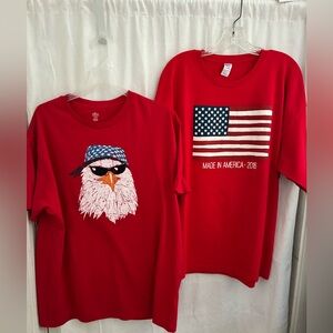 2 short sleeve men’s patriotic T-shirts size2XL/ NWOTG/ unworn